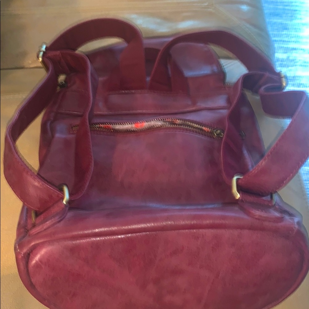 Joy Susan Burgundy Backpack with Structured Design